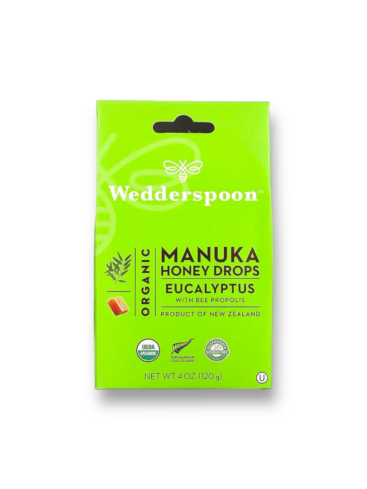 WEDDERSPOON SA Organic Manuk Honet DropsEUCALYPTUS120 
 G 