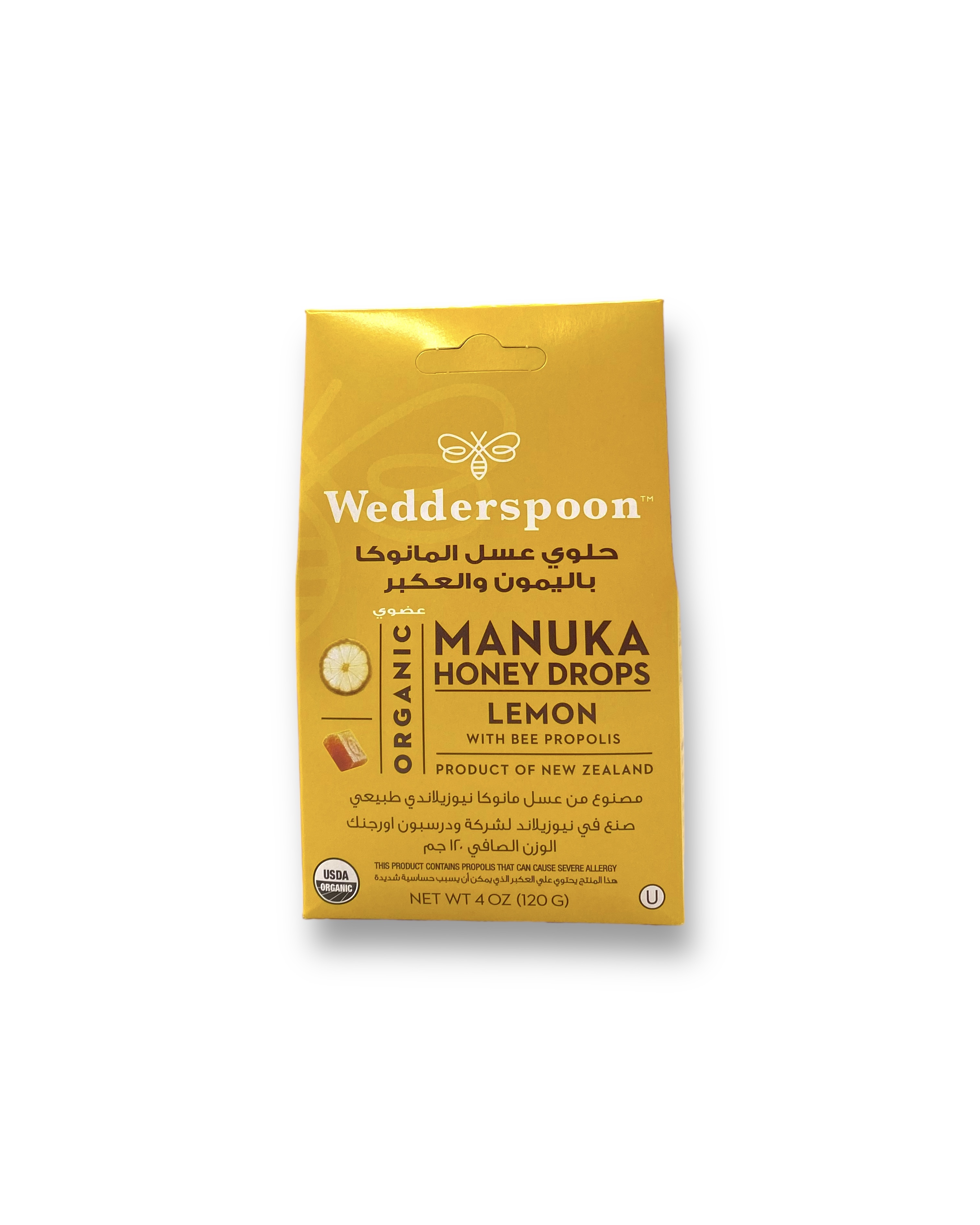 WEDDERSPOON SA Organic Manuk Honet Drops lemon120 G 