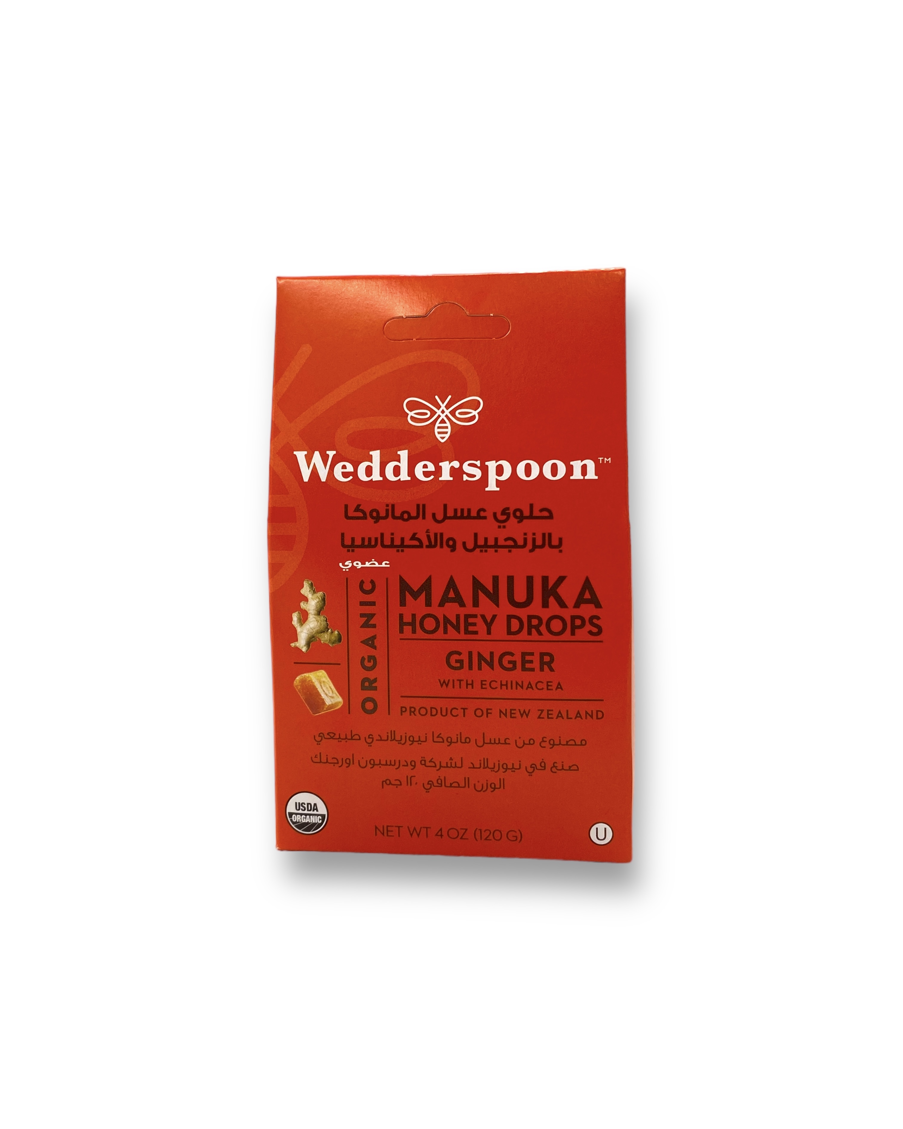 WEDDERSPOON SA Organic Manuk Honet Drops Ginger120 G 