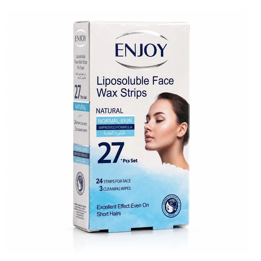 Enjoy Face Hair Removal Wax Strips For Normal Skin 27 pcs