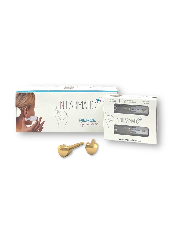 Nina Nyarmatic Gold Earrings Heart Large