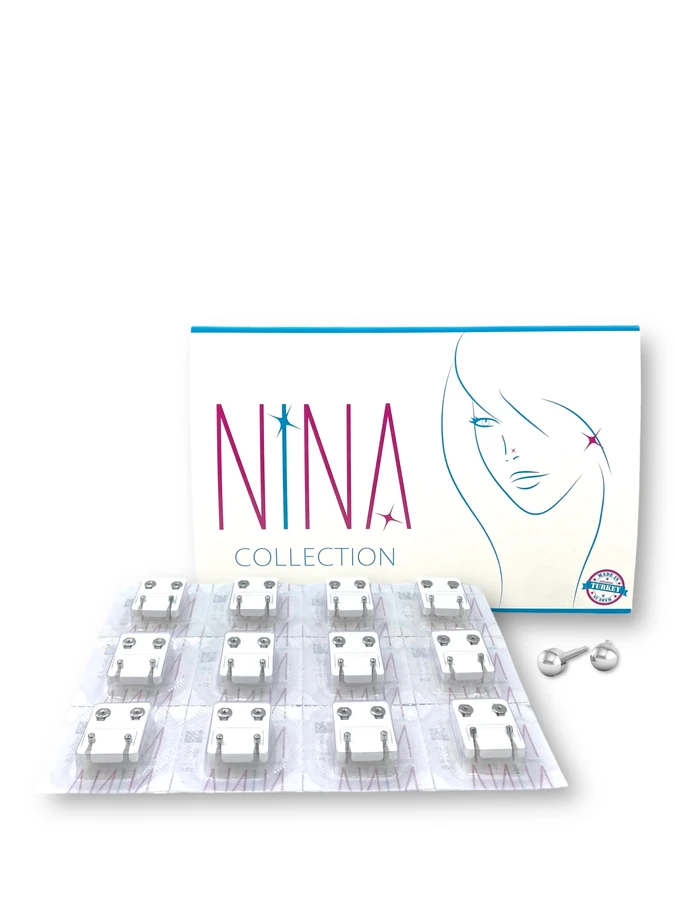 Nina Silver Earrings Ball Small