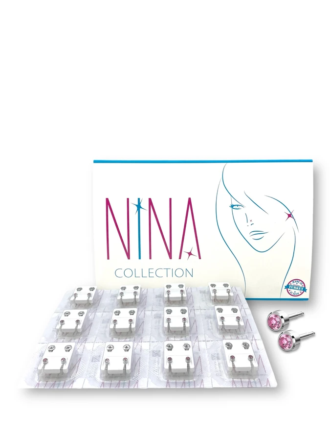 Nina Silver Earrings Light Rose Small