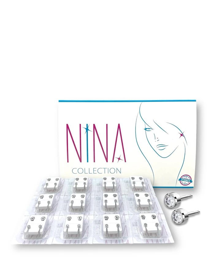 Nina Silver Earrings Crystal Regular