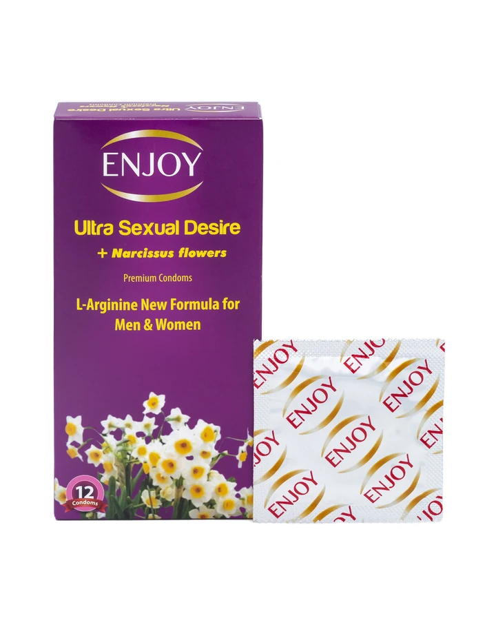 Enjoy Ultra Sexual Desire Premium Condoms Narcissus Flowers 12 pcs