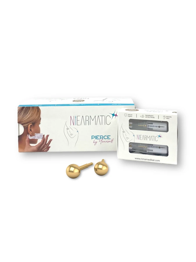 Nina Nyarmatic Gold Earrings Ball Regular