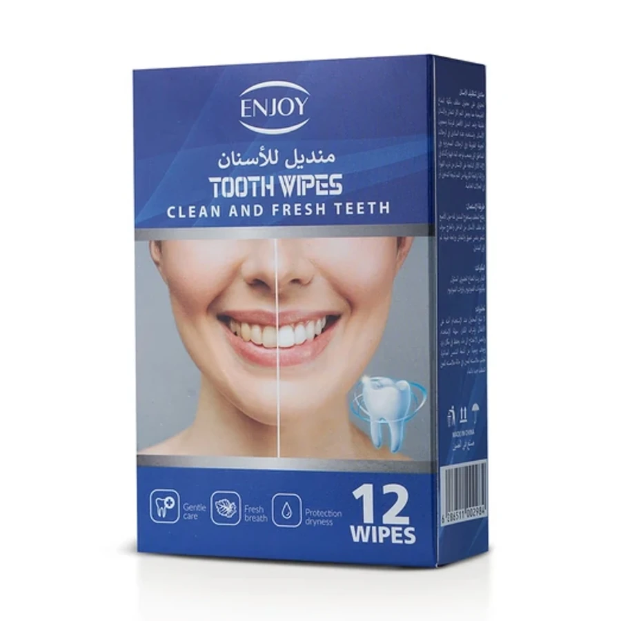 Enjoy Tooth Wipes For Clean & Fresh Teeth 12 pcs