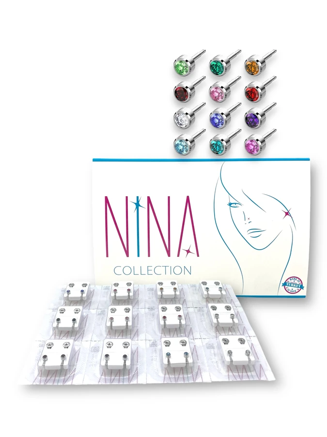 Nina Silver Earrings Assorted Gems Regular