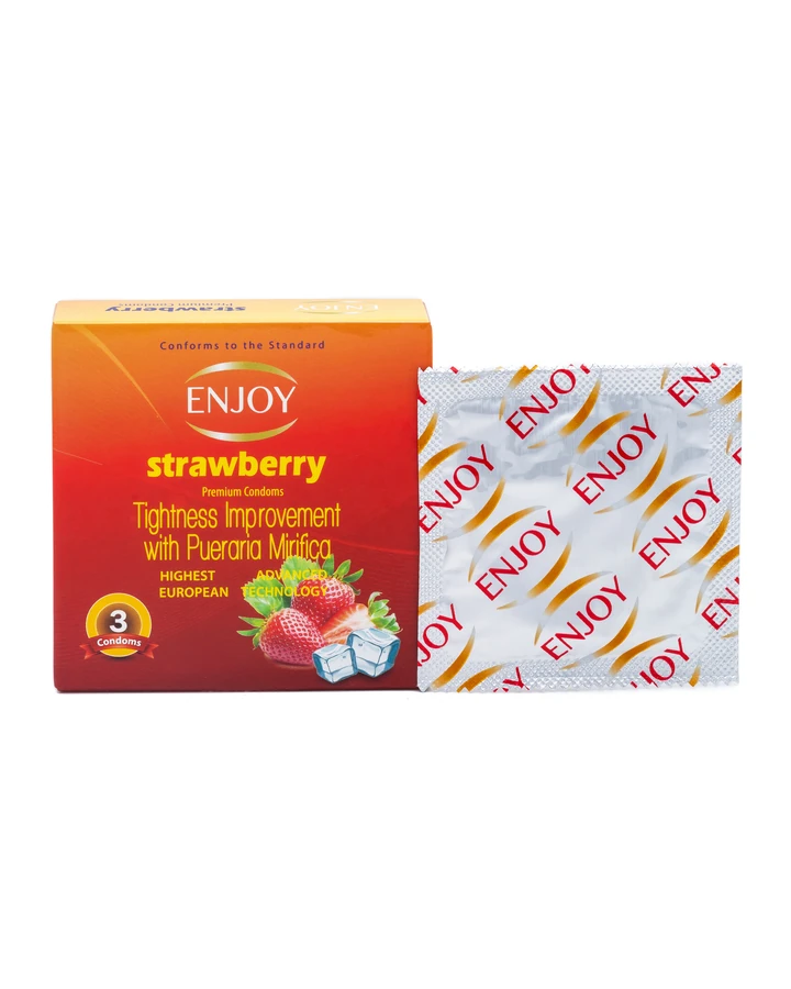 Enjoy Premium Condoms Strawberry 3 pcs