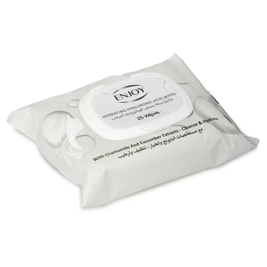 Enjoy Hydrating Facial Wipes With Hyaluronic Acid 25 pcs