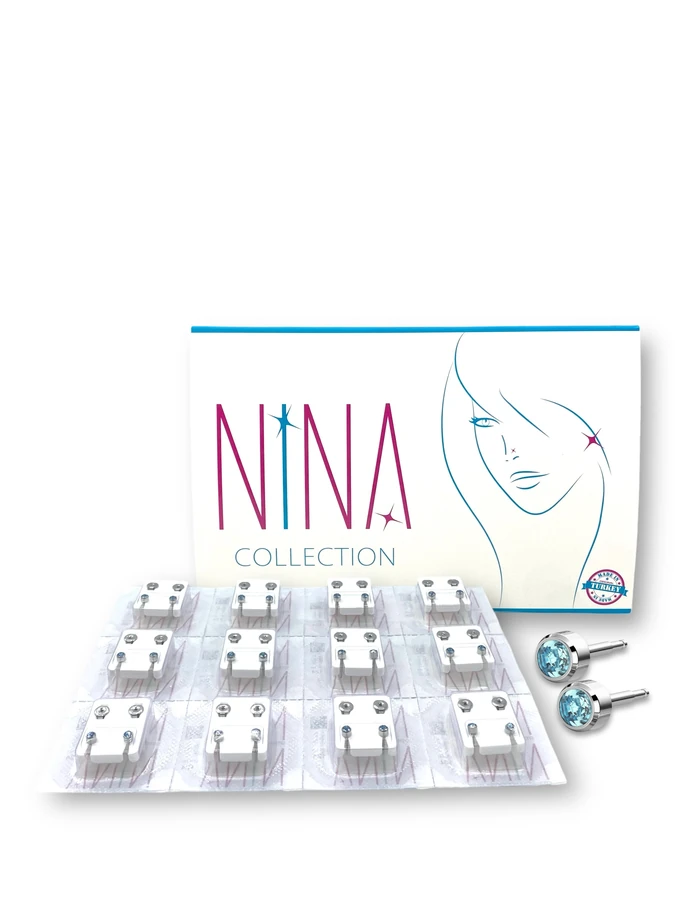 Nina Silver Earrings Aquamarine Regular