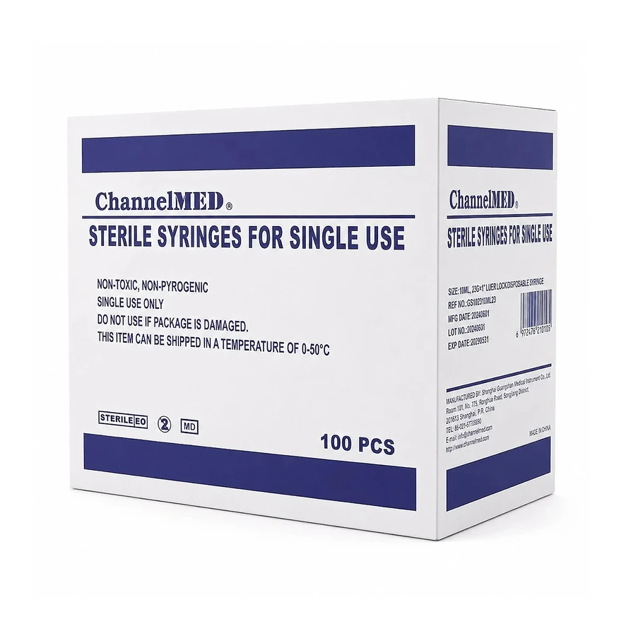 Channel Med 3 ML Disposable Syringe With Luer Lock And 23G × 1.25" Needle