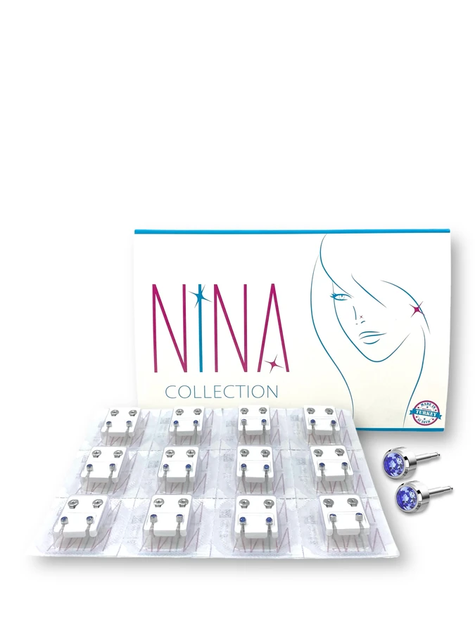Nina Silver Earrings Sapphire Regular