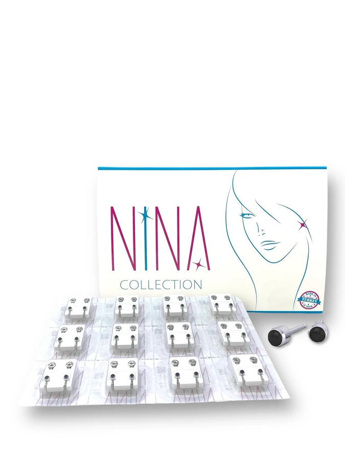 Nina Silver Earrings Black Onyx Pearl Regular