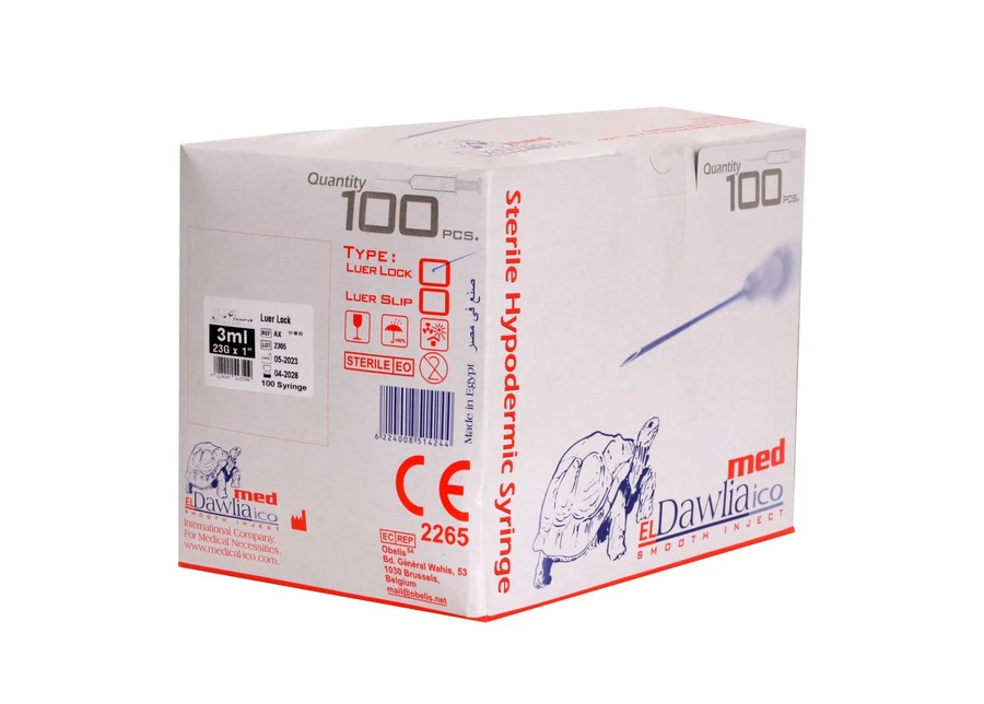 Aldawlia Sterile Hypodermic Syringes 3 ml 100 pcs