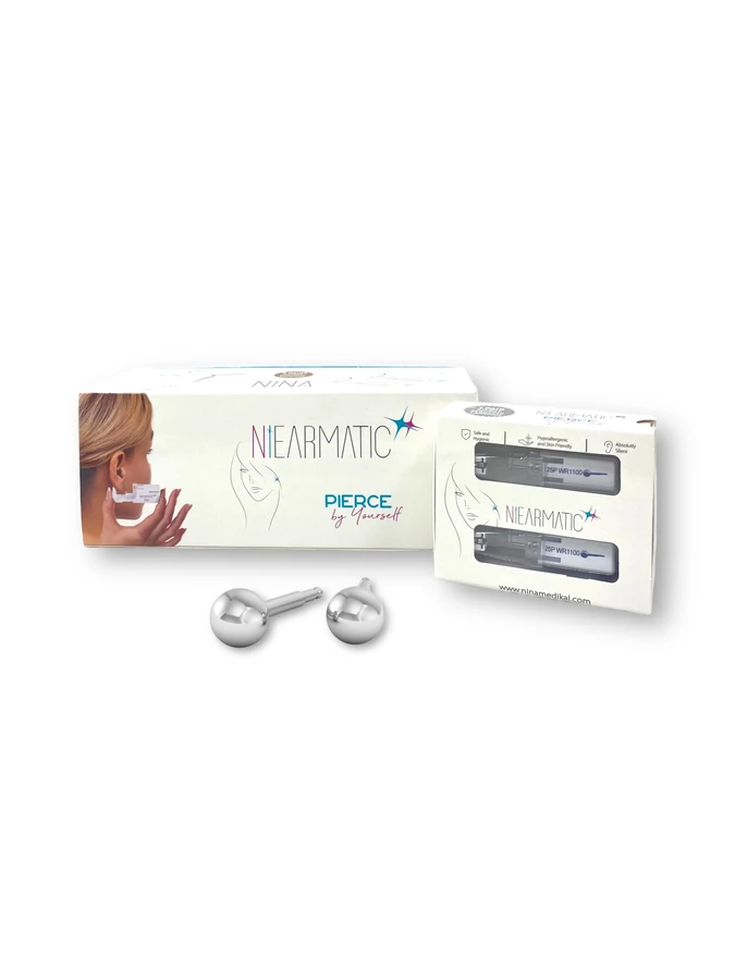 Nina Nyarmatic Silver Earrings Ball Small