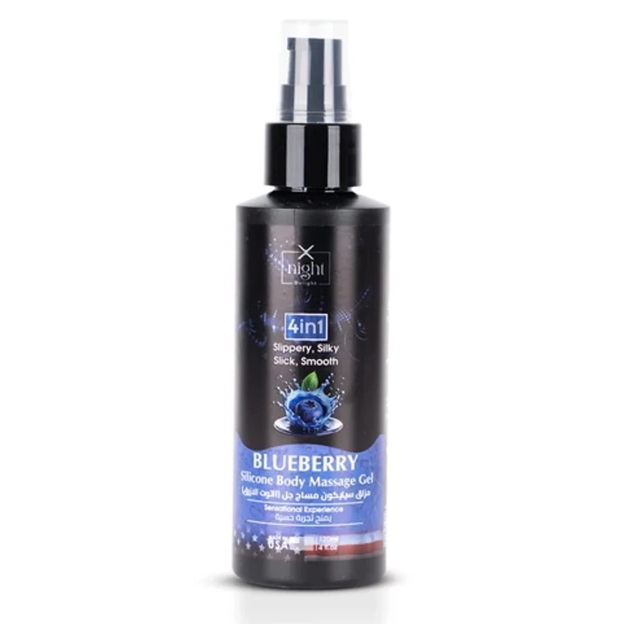 X-Night Delight 4x1 Silicone Body Massage Gel Blueberry 120 ml