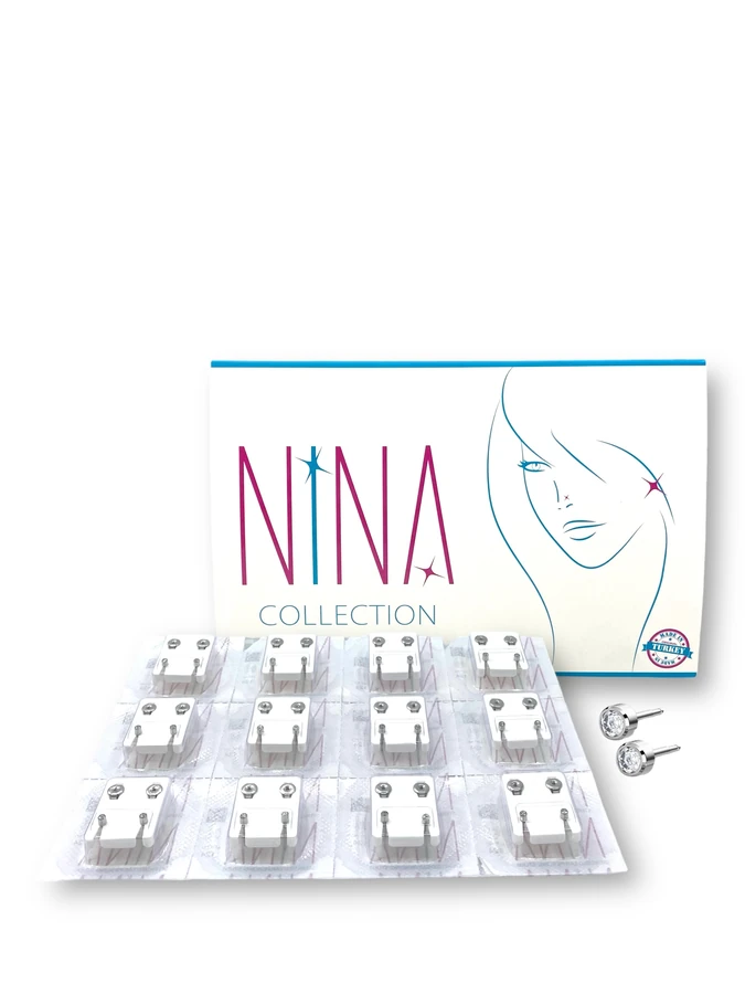 Nina Silver Earrings Crystal Small