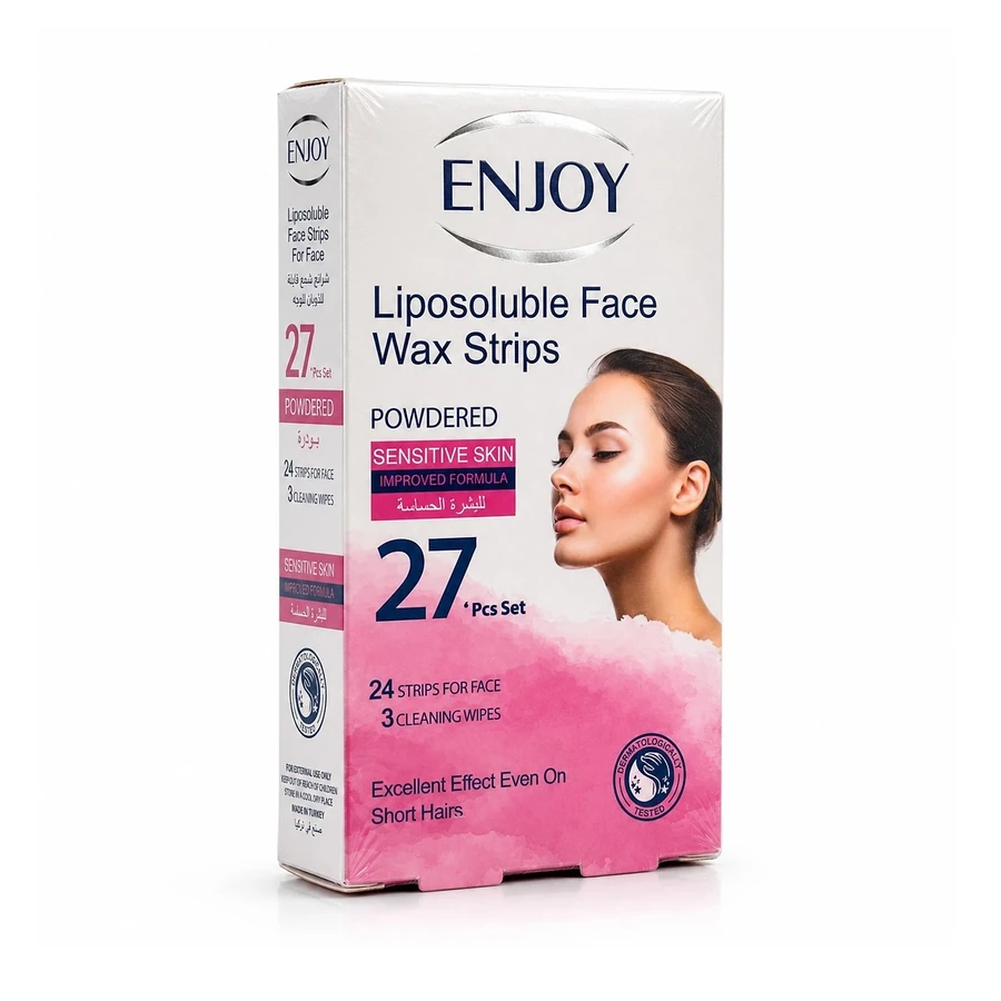 Enjoy Face Hair Removal Wax Strips For Sensitive Skin 27 pcs