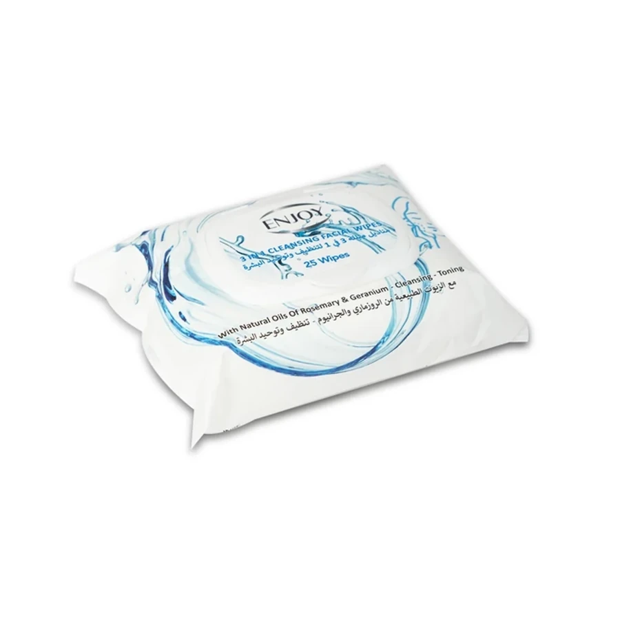 Enjoy 3-In-1 Cleansing Facial Wipes 25 pcs