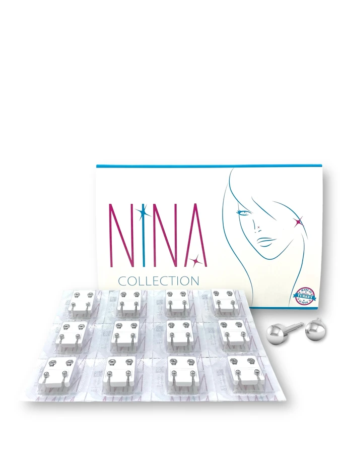 Nina Silver Earrings Ball Regular