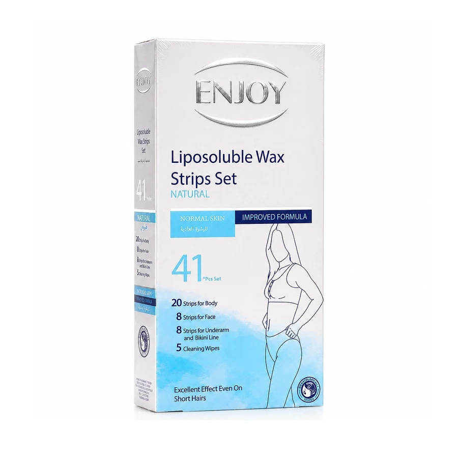 Enjoy Body & Face Hair Removal Wax Strips For Normal Skin 41 pcs