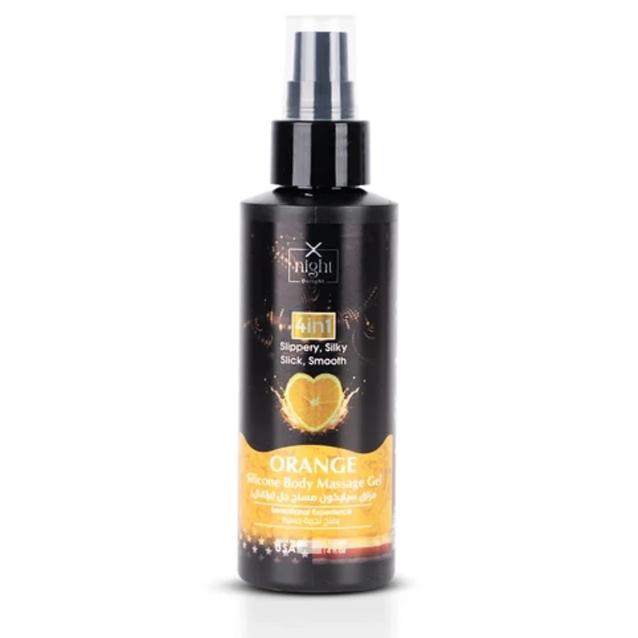 X-Night Delight 4x1 Silicone Body Massage Gel Orange 120 ml