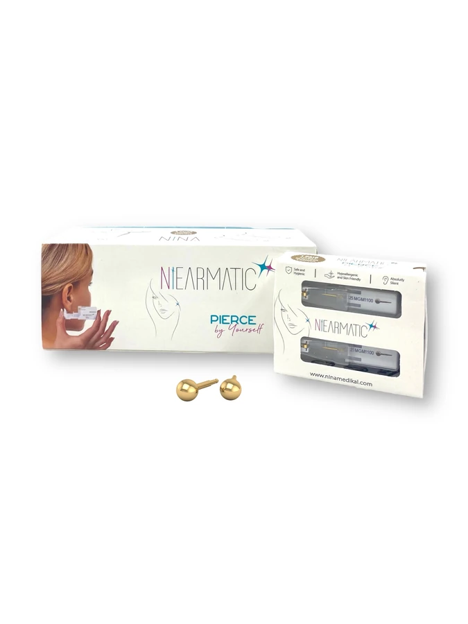 Nina Nyarmatic Gold Earrings Ball Small