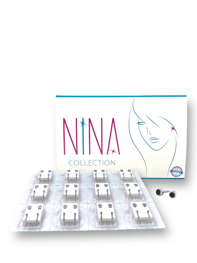 Nina Silver Earrings Black Onyx Pearl Small