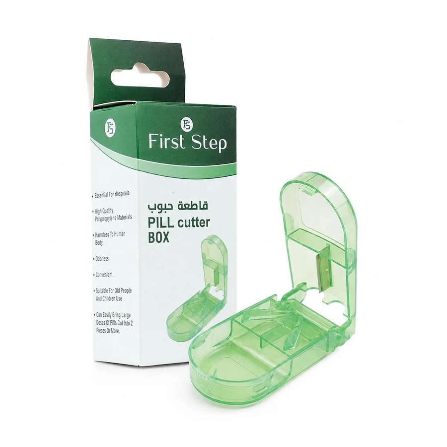 First Step Pill Cutter With Pill Box Green